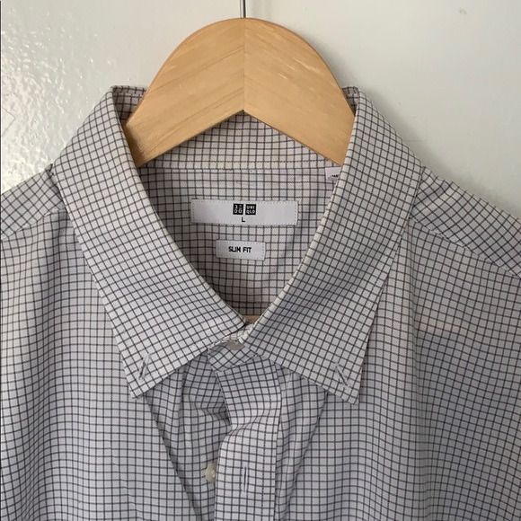 white checkered dress shirt